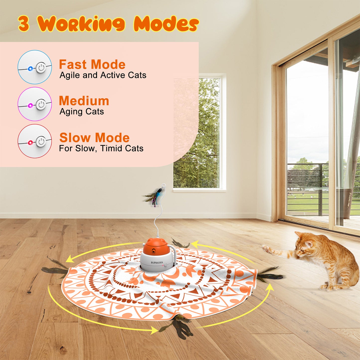 BUPIHUKA 4 In 1 Interactive Cat Toy